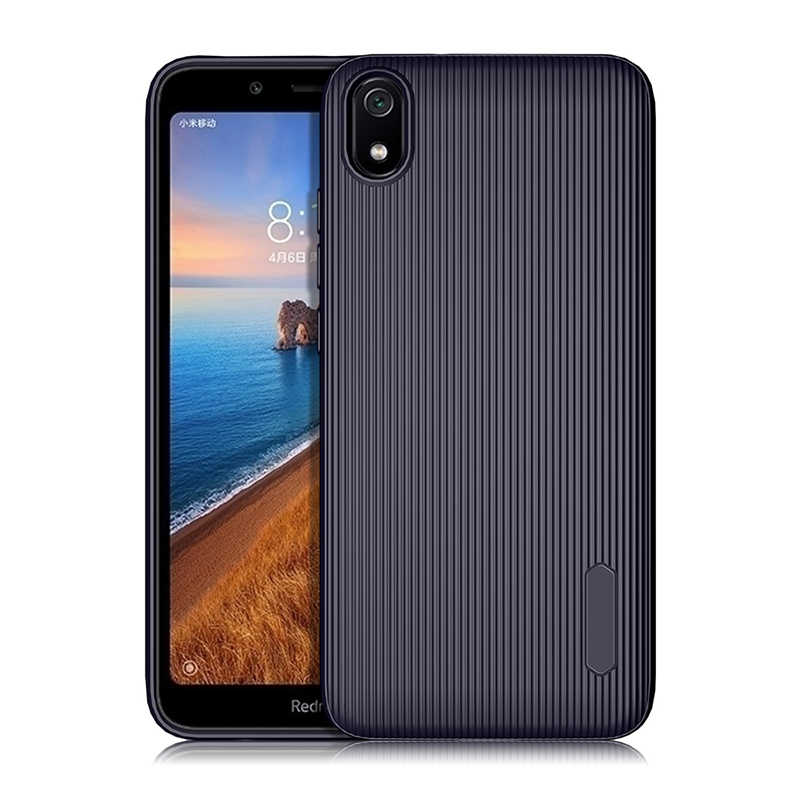 Xiaomi Redmi 7A Kamera Korumalı Çizgili Tasarım Güçlü Kenar Kılf