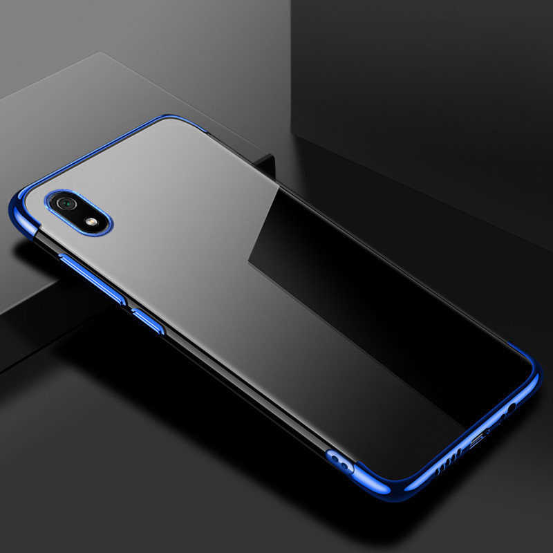 Xiaomi Redmi 7A Köşeleri Renkli Kamera Korumalı Şeffaf Kılıf