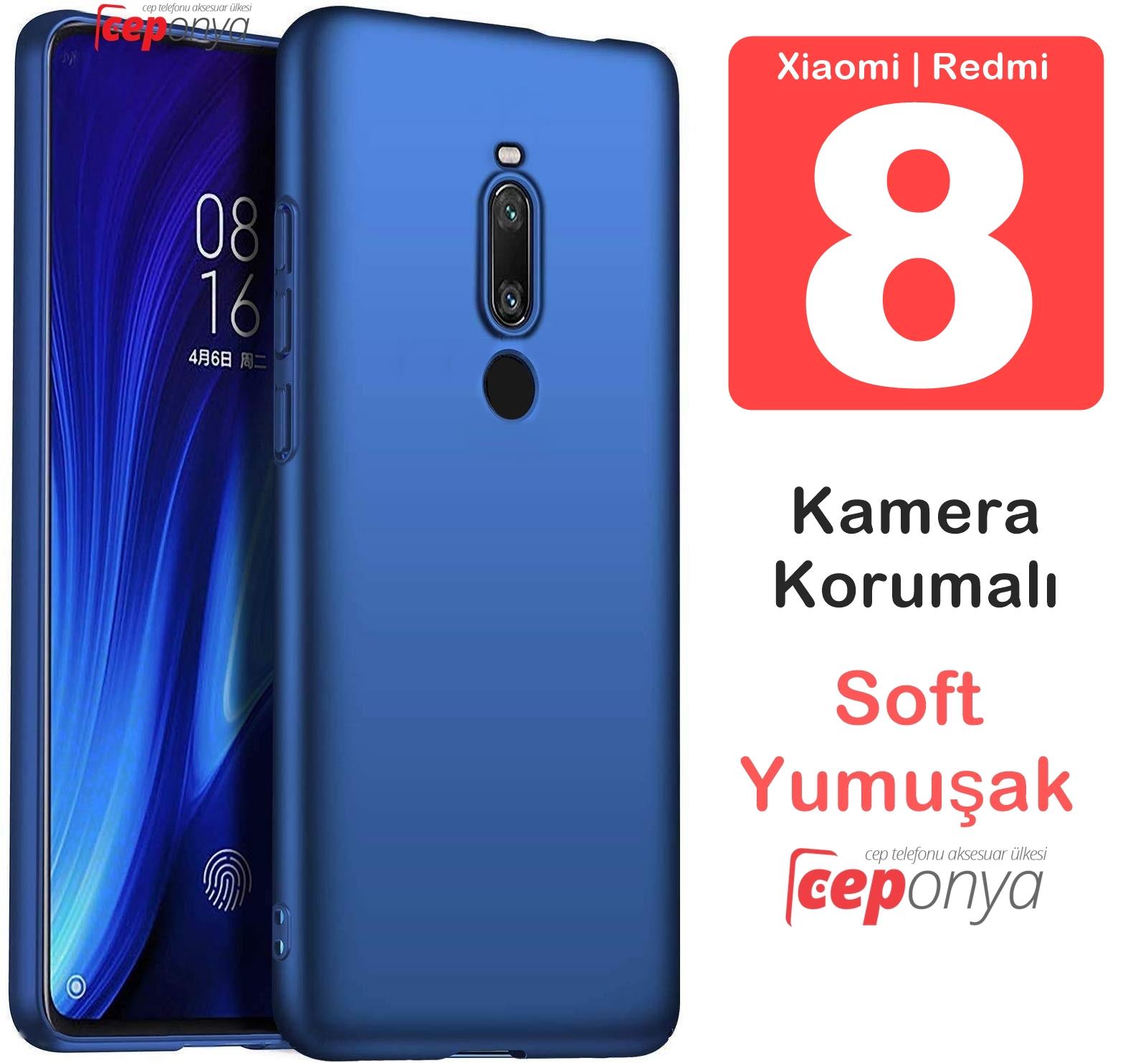 Xiaomi Redmi 8 Kamera Korumalı Mat Soft Kaliteli Silikon Kılıf