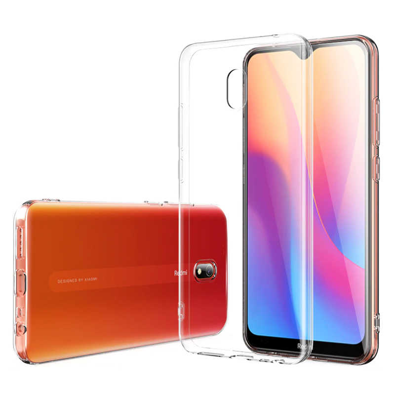 Xiaomi Redmi 8A Kılıf İnce ve Esnek Şeffaf Süper Silikon