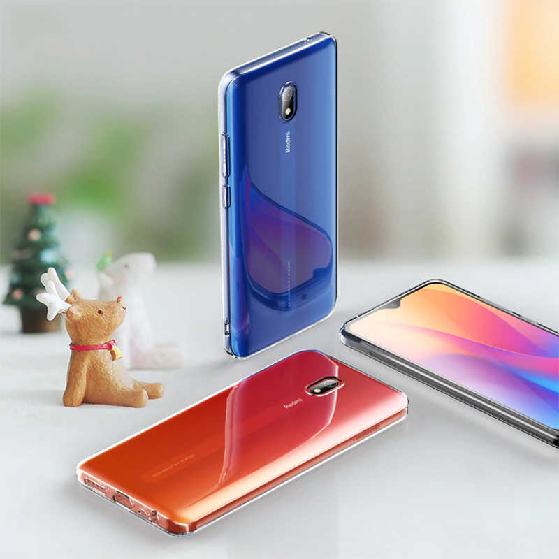 Xiaomi Redmi 8A Kılıf İnce ve Esnek Şeffaf Süper Silikon