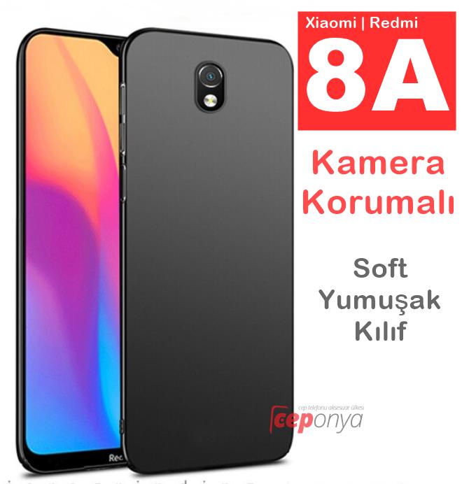 Xiaomi Redmi 8A Kamera Korumalı Kaliteli Mat Soft Silikon Kılıf