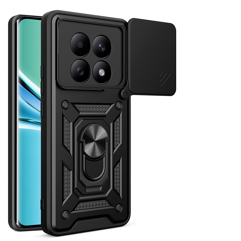 Xiaomi Redmi Note 15 5G Kılıf Magnetik Standlı Kamera Korumalı Sürgülü Vega Kapak