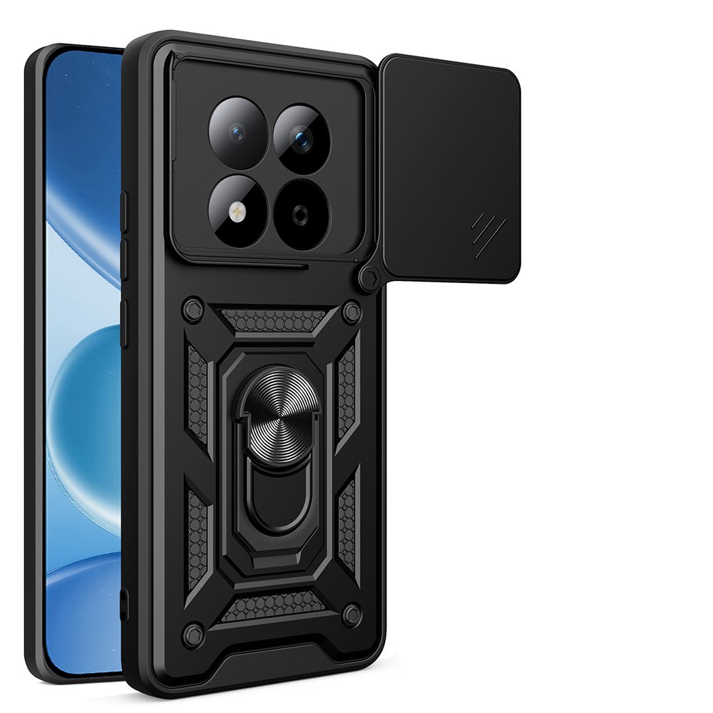 Xiaomi Redmi Note 15 Pro Kılıf Magnetik Standlı Kamera Korumalı Sürgülü Vega Kapak