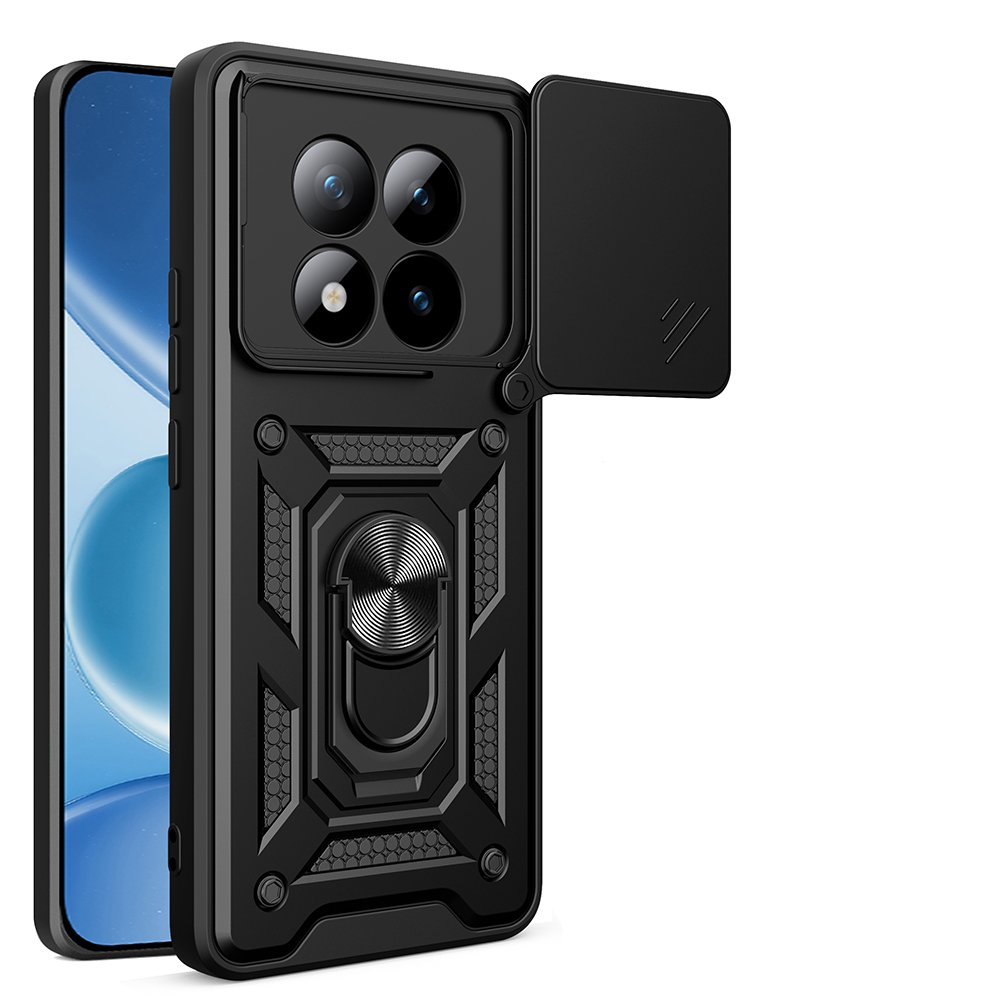 Xiaomi Redmi Note 15 Pro Plus Kılıf Magnetik Standlı Kamera Korumalı Sürgülü Vega Kapak