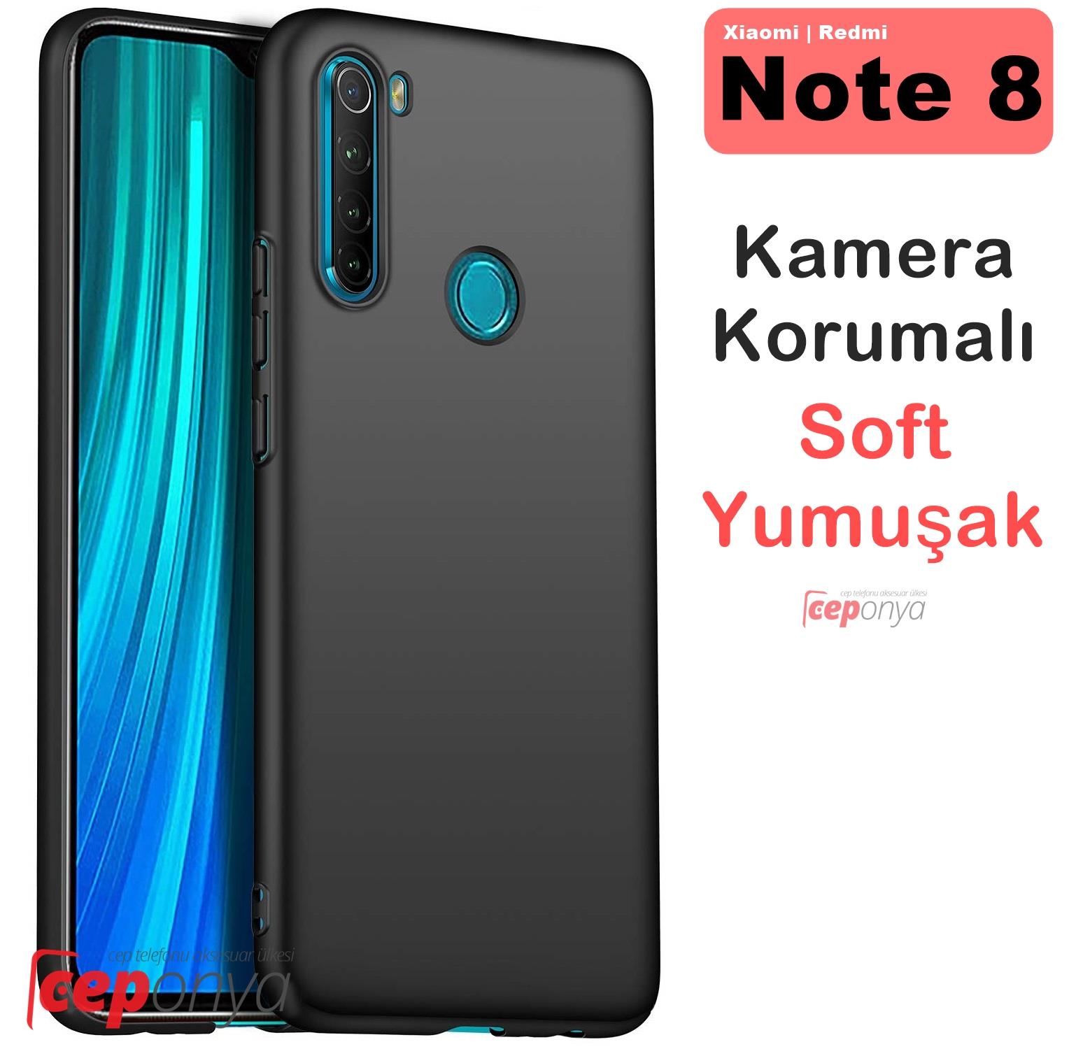 Xiaomi Redmi Note 8 Kaliteli Kamera Korumalı Soft Kılıf