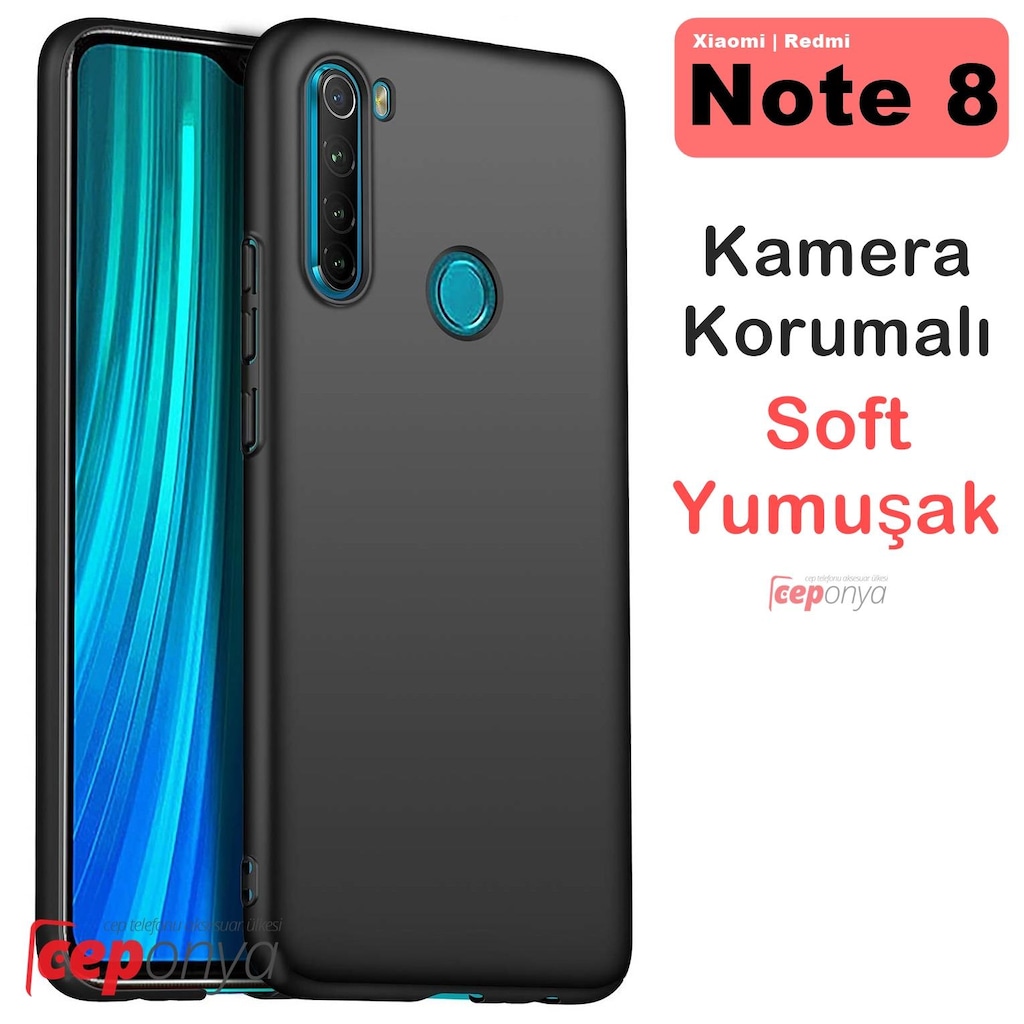 Xiaomi Redmi Note 8 Kaliteli Kamera Korumalı Soft Silikon Kılıf