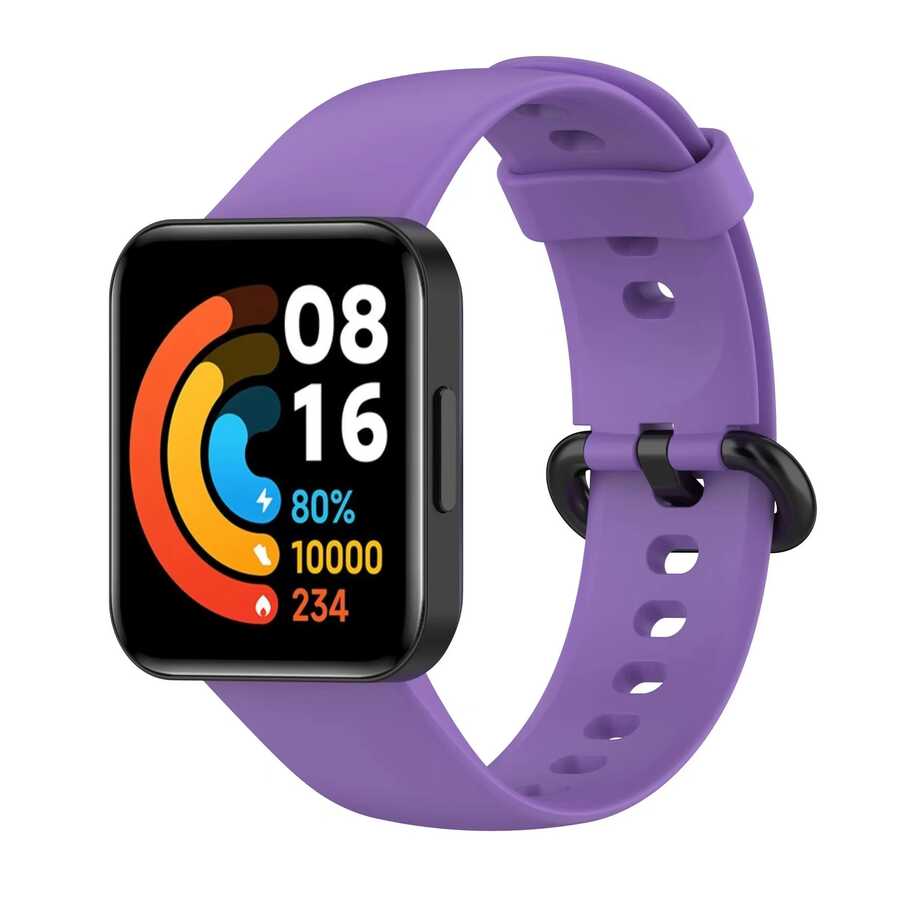Xiaomi Redmi Watch 2 Lite Uyumlu Kordon Klasik Silikon Lüx Tasarım