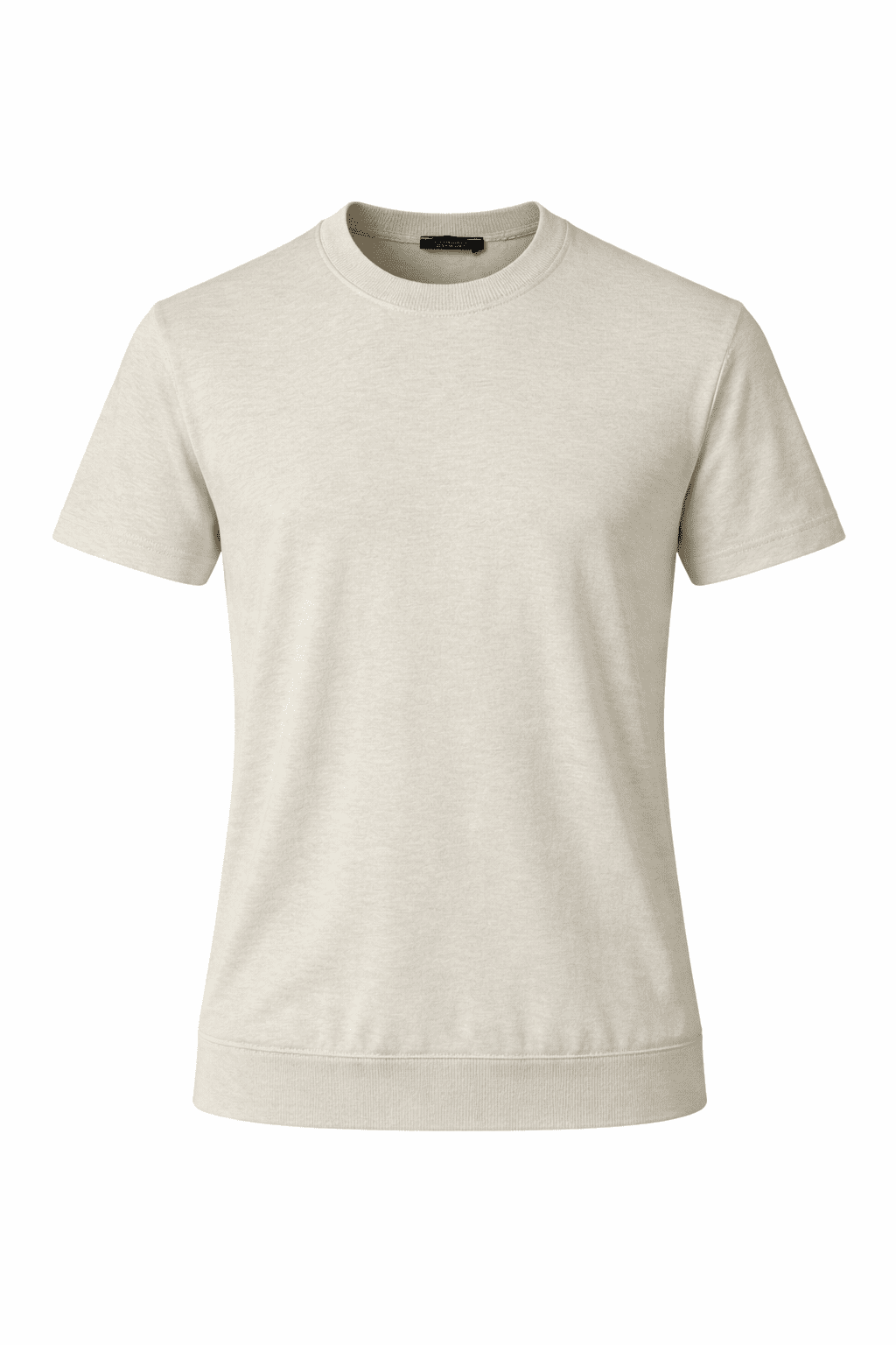 BİSİKLET YAKA COTTON KARIŞIMLI TRİKO T-SHİRT