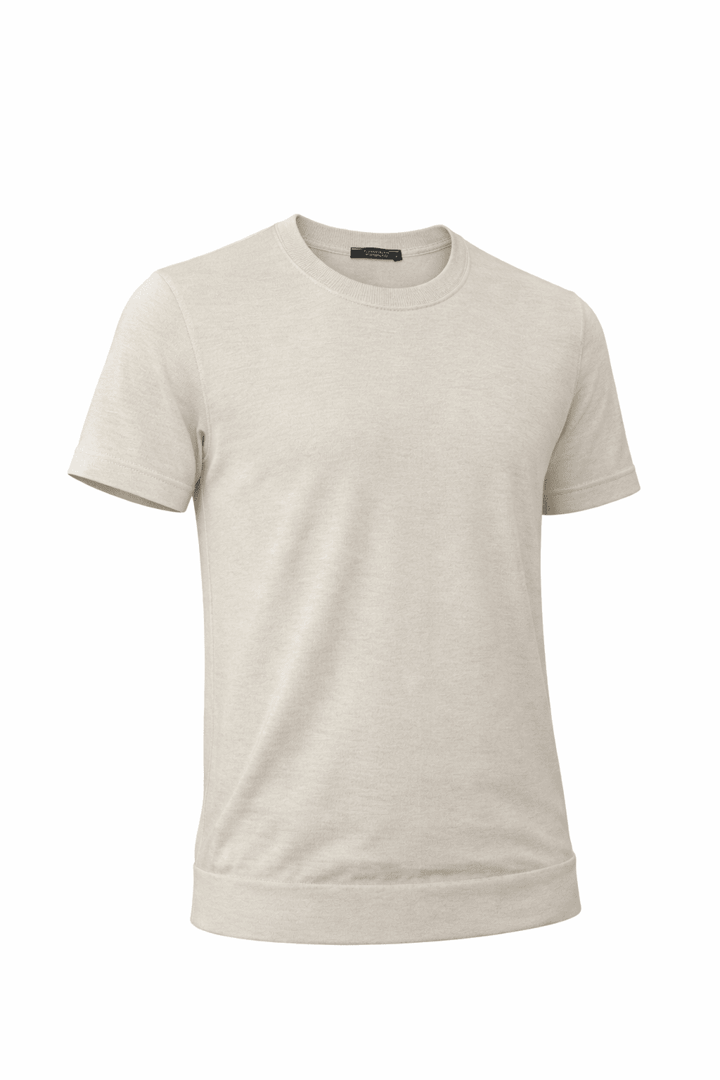 BİSİKLET YAKA COTTON KARIŞIMLI TRİKO T-SHİRT