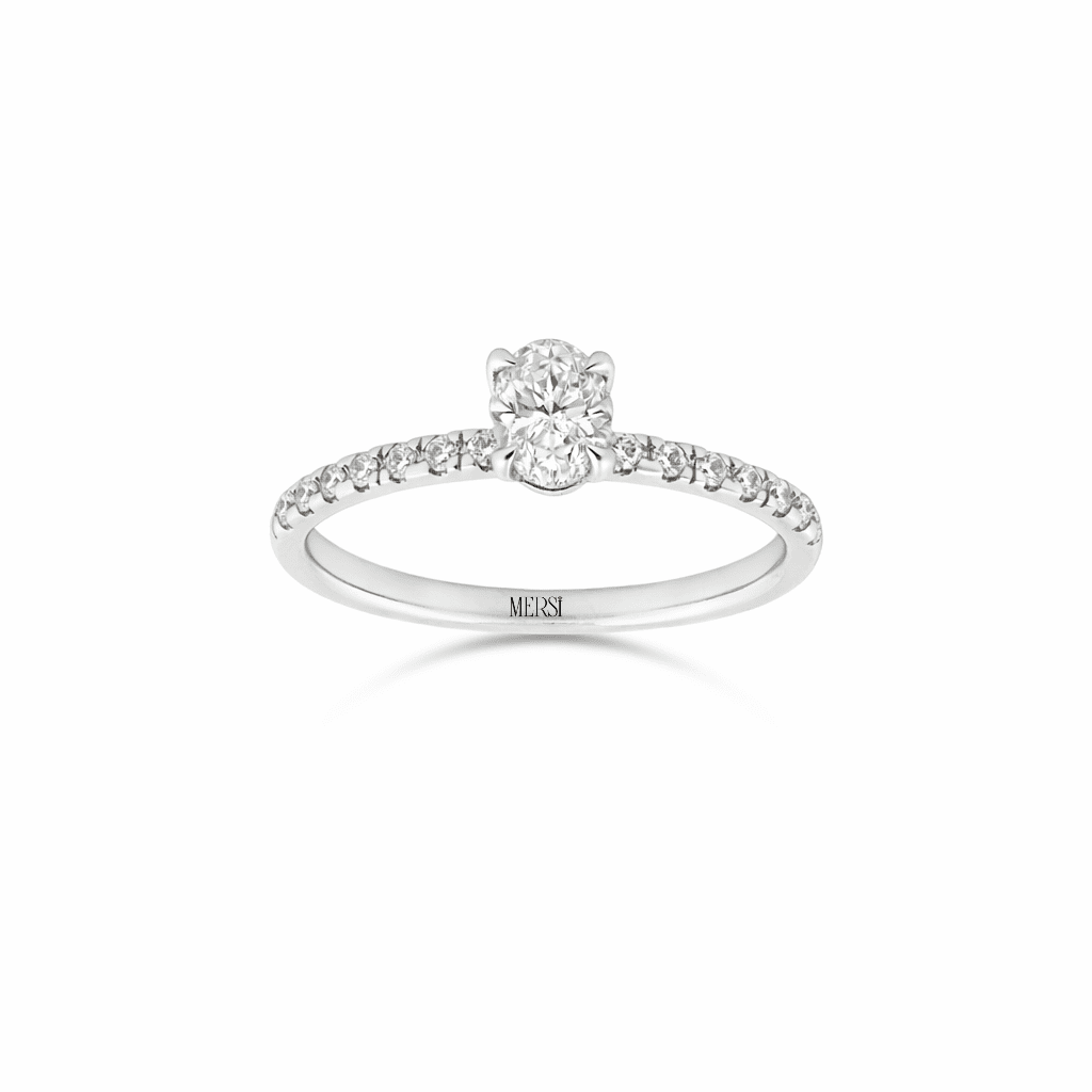 Diamond Oval Solitaire