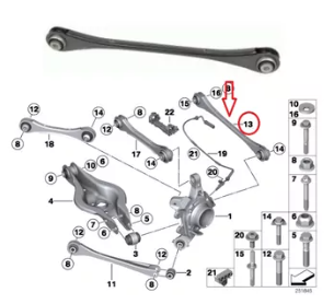 Bmw 1 Serisi F20 Kasa Arka Denge Kolu Uzun Tip ( Salıncak )