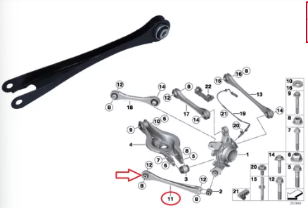 Bmw 1 Serisi F20 Kasa Arka Bugi Denge Kolu (Çatal) Formpart