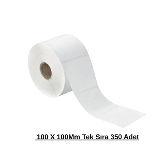 Kuşe Etiket 100 X 100Mm Tek Sıra 350 Adet
