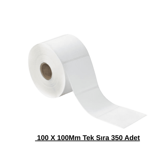 Poswell Kuşe Etiket 100 X 100Mm Tek Sıra 350 Adet
