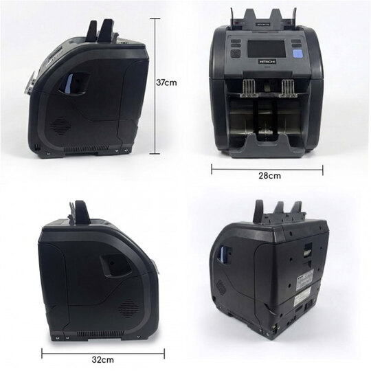 Hitachi I-Hunter IH-110 Fitnes'lı İki Katlı, 30 Ülke Kombinasyonlu Karışık Para Sayma Makinesi
