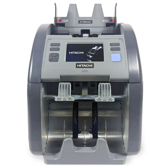Hitachi I-Hunter IH-110 Tam Fitnes'lı İki Katlı, 30 Ülke Kombinasyonlu Karışık Para Sayma Makinesi