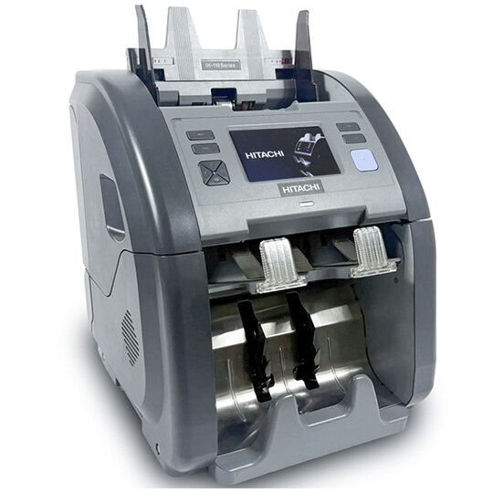 Hitachi I-Hunter IH-110 Tam Fitnes'lı İki Katlı, 30 Ülke Kombinasyonlu Karışık Para Sayma Makinesi