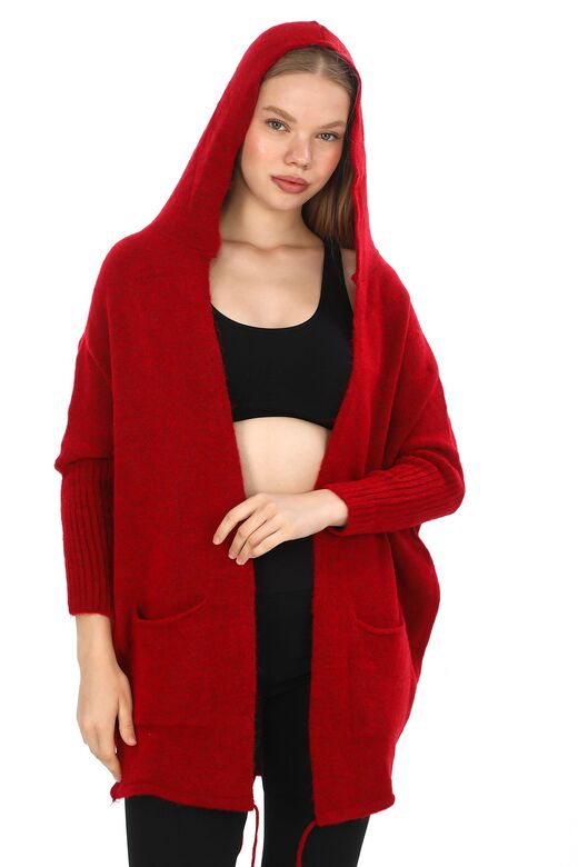 Kapşonlu Oversize  Salaş Hırka