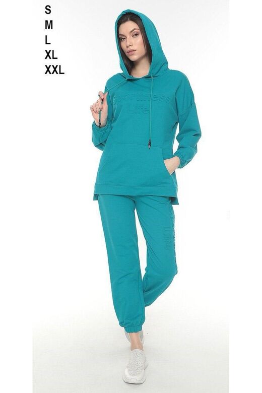 Oversize Gofre Baskılı Eşofman Takımı