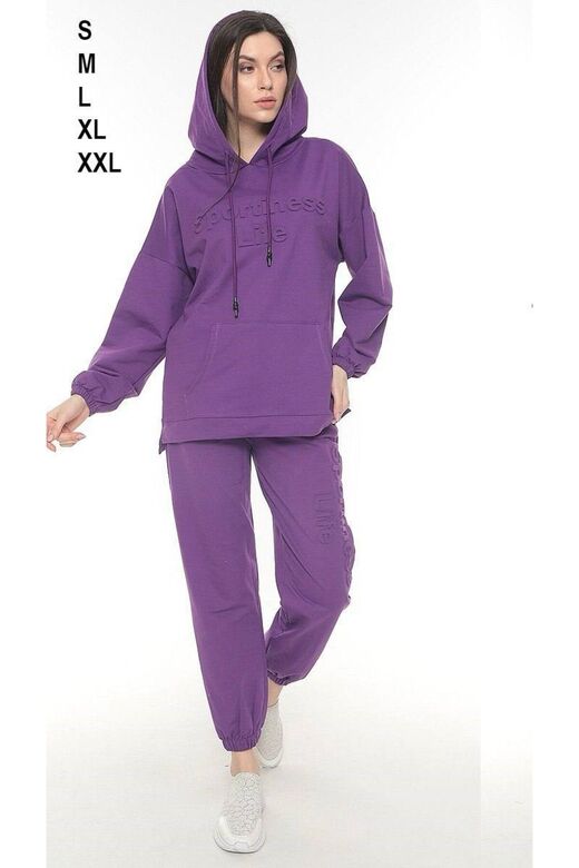 Oversize Gofre Baskılı Eşofman Takımı
