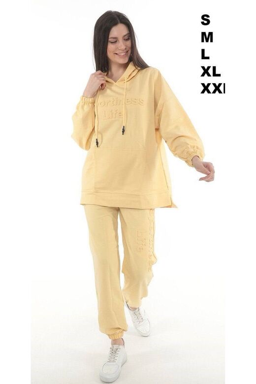 Oversize Gofre Baskılı Eşofman Takımı