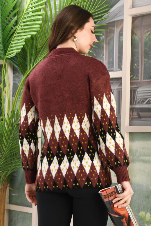 Oversize Yumuşak Örme Detaylı Düğmeli Triko Hırka
