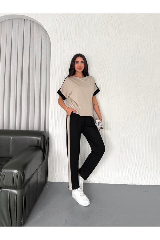 GARNİLİ YUMUŞAK DOKU MODAL KUMAŞ EŞOFMAN TAKIM