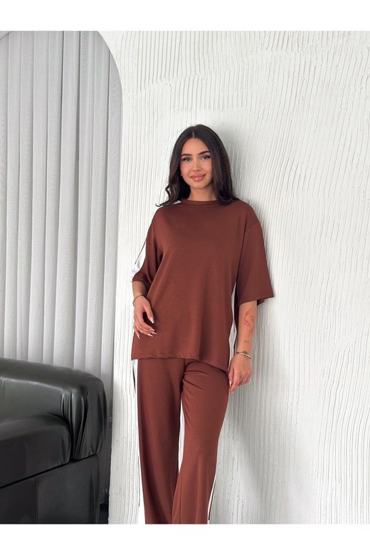 YUMUŞAK DOKU ALT-ÜST YIRTMAÇLI KISA KOL MODAL KUMAŞ EŞOFMAN TAKIM