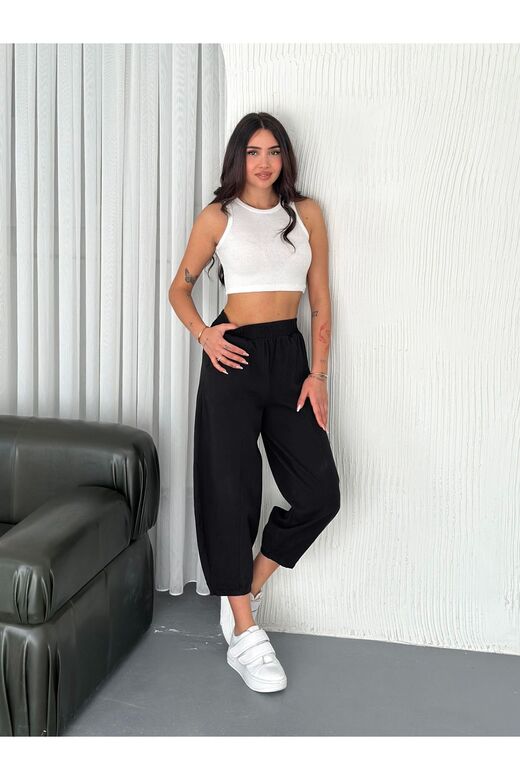 Beli Latikli Dikiş Detaylı Gabardin Kumaş Pantolon