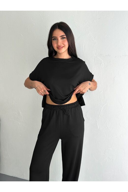 Yumuşak Doku Modal Kumaş Kısakol Eşofman Takım