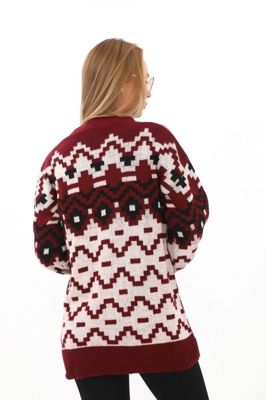 Oversize Yumuşak Örme Detaylı Düğmeli Triko Hırka
