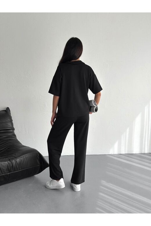 Polo Yaka Ayıcık Teddy Modal Kumaş Eşofman Takım