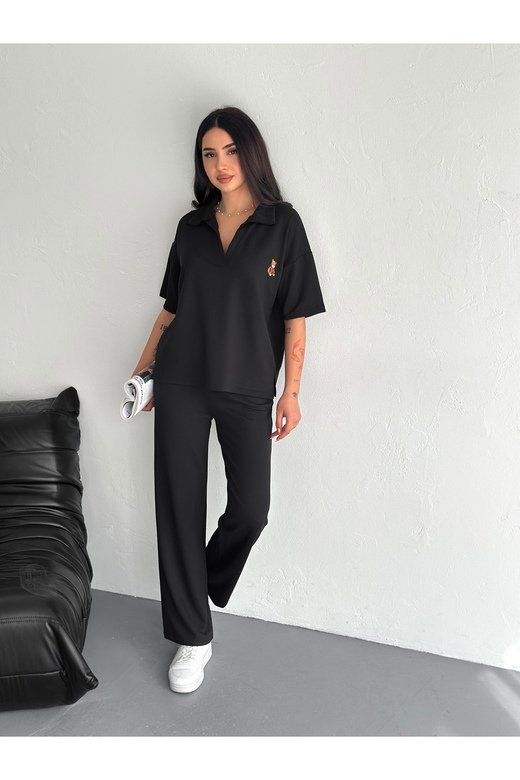 POLO YAKA AYICIK TEDDY MODAL KUMAŞ EŞOFMAN TAKIM