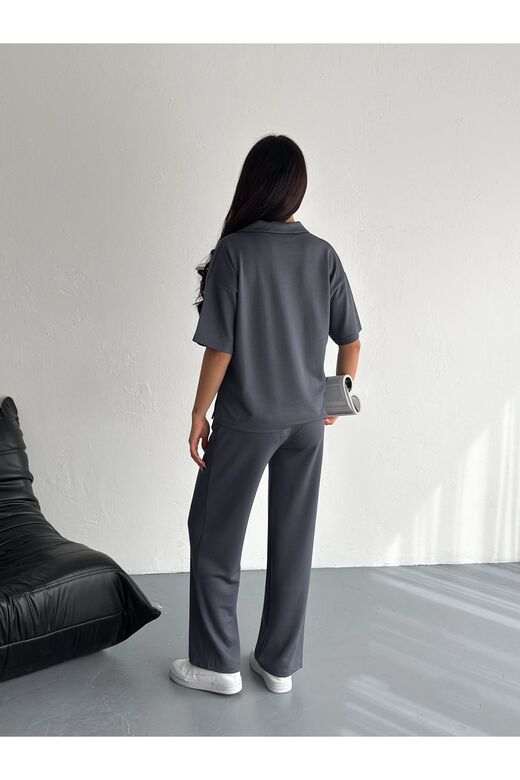 Polo Yaka Ayıcık Teddy Modal Kumaş Eşofman Takım