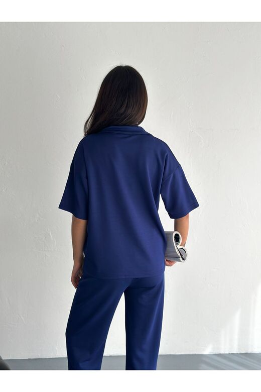 Polo Yaka Ayıcık Teddy Modal Kumaş Eşofman Takım