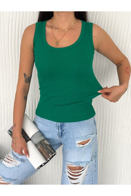 HALTER YAKA ESNEK FİTİLLİ KAŞKORSE KUMAŞ ATLET