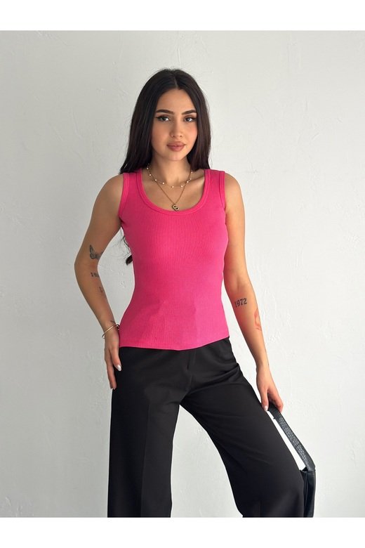 HALTER YAKA ESNEK FİTİLLİ KAŞKORSE KUMAŞ ATLET