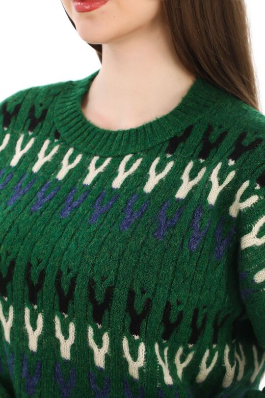 Örme Detaylı Oversize Yumuşak Triko Kazak