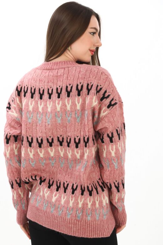 Örme Detaylı Oversize Yumuşak Triko Kazak