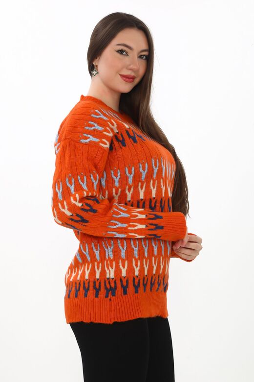 Örme Detaylı Oversize Yumuşak Triko Kazak