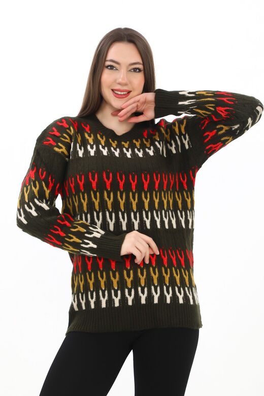 Örme Detaylı Oversize Yumuşak Triko Kazak