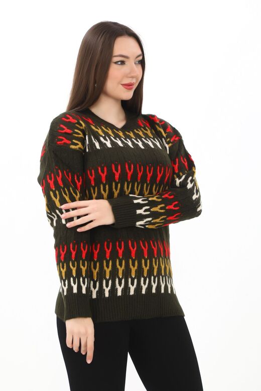 Örme Detaylı Oversize Yumuşak Triko Kazak