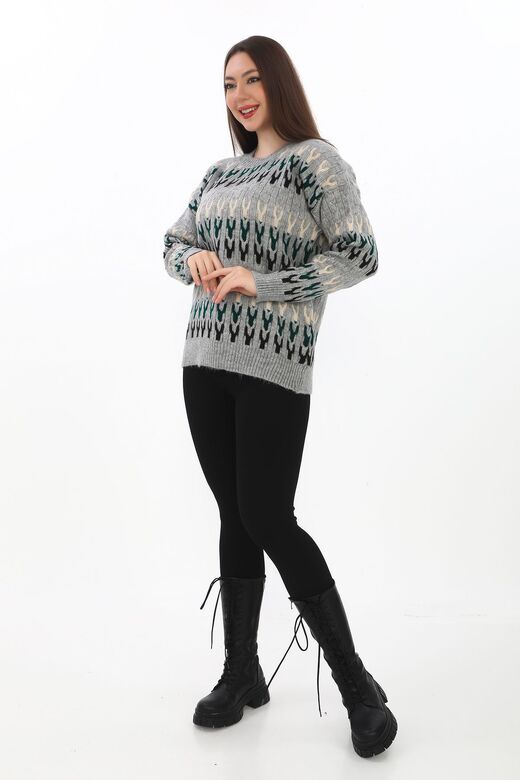 Örme Detaylı Oversize Yumuşak Triko Kazak