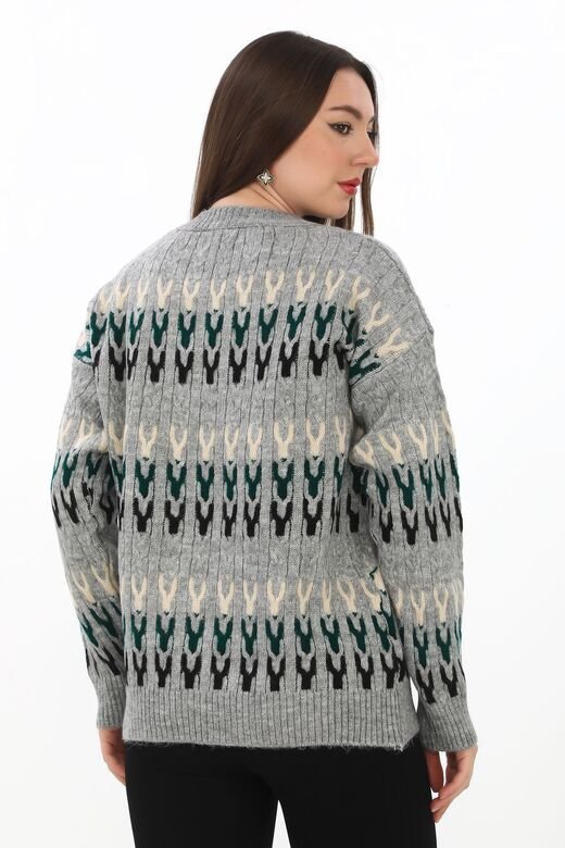 Örme Detaylı Oversize Yumuşak Triko Kazak