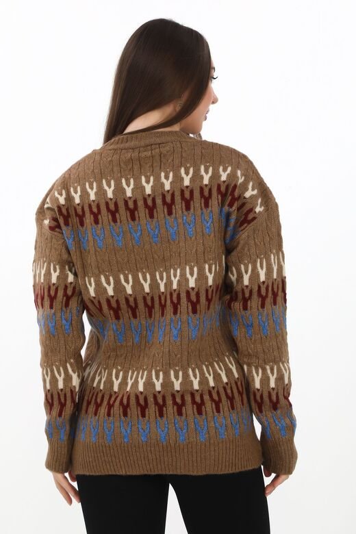 Örme Detaylı Oversize Yumuşak Triko Kazak