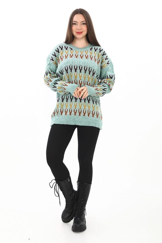 Örme Detaylı Oversize Yumuşak Triko Kazak