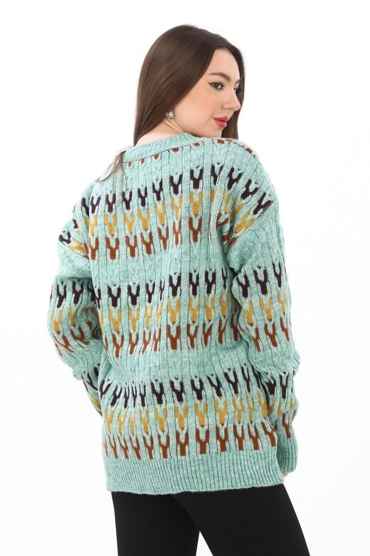 Örme Detaylı Oversize Yumuşak Triko Kazak
