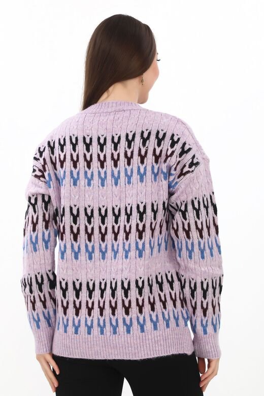 Örme Detaylı Oversize Yumuşak Triko Kazak