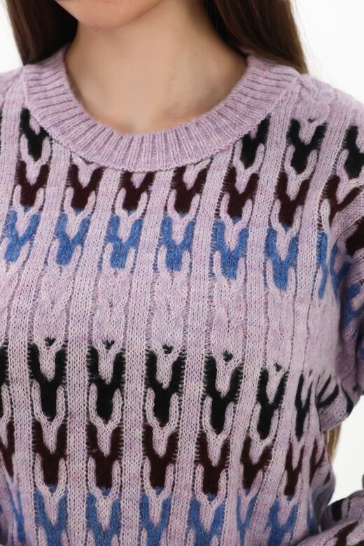 Örme Detaylı Oversize Yumuşak Triko Kazak
